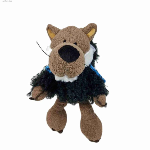 Animaux en peluche en peluche 25-80 cm Loup de couleur noire avec tissu de mouton jouet en peluche pour bébé / enfants mignon cadeau en peluche livraison gratuite 240327