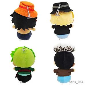 Animaux en peluche en peluche 25cm Anime One Piece Luffy Plux Toy Cartoon Figures Zoro Sabo Sanji L Ace farce pp Cotton Doules Softs Kaii Kids de Noël Cadeaux