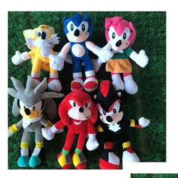 Gevulde Pluche Dieren 28 Cm Nnew Collectie Sonic The Hedgehog Tails Knuckles Ecna Speelgoed Gift Drop Levering Geschenken Dhrws
