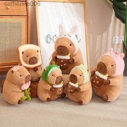 Gevulde pluche dieren 30 cm/40 cm pluizige capibara pluche pop Kawaii capibara knuffel simulatie knuffels meisjes verjaardagscadeau woondecoratie 231228