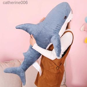 Animales de peluche de peluche 30 cm Almohada de lectura de tiburón azul para niños Peluche Juguete divertido Tiburón de peluche Niños Niños Cojín Niña Animal Cumpleaños Niño Brinquedos 231228