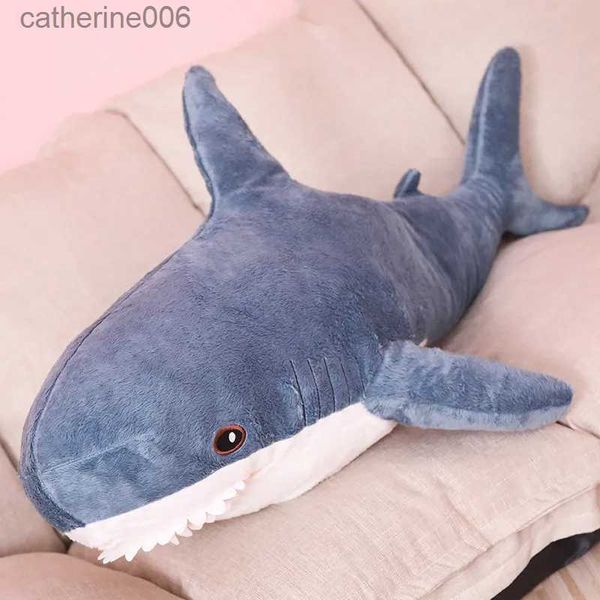 Animales de peluche de peluche 30 cm Almohada de lectura de tiburón azul para niños Juguete divertido de peluche Tiburón de peluche Niños Niños Cojín Niña Animal Cumpleaños Niño BrinquedosL231027