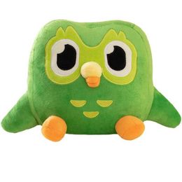 Animaux en peluche en peluche 30 cm Green Duolingo Chouet Toy en peluche Duo Plushie of Duo the Owl Doll Decoration Soft Farged Animal Touet d'anniversaire Gift For Kids Q240521