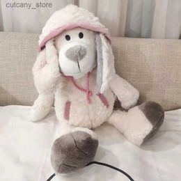 Animaux en peluche 30 cm beau lapin blanc jouets en peluche doux lapin peluche poupées oreiller pour enfants filles Seping apeaase cadeaux du nouvel an L240320