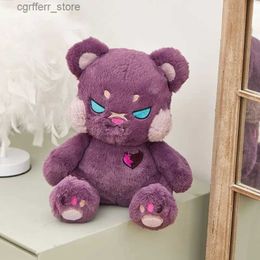 Animaux en peluche en peluche 30 cm d'origine noire de diable rouge en peluche