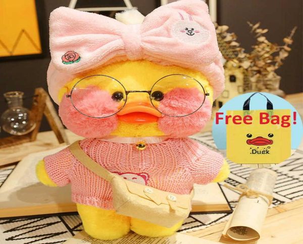 Animaux en peluche en peluche 30 cm en peluche pato lalafanfan canard jouet doux kawaii en papier de papier de canard étreint mignon