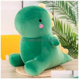 Animales de peluche rellenos 30 cm Squishy Dinosaur Doll Toy Soft Dino Plushie Little Cartoon Kawaii Animal Peluche Kids Drop Delivery Toys Dhjkd