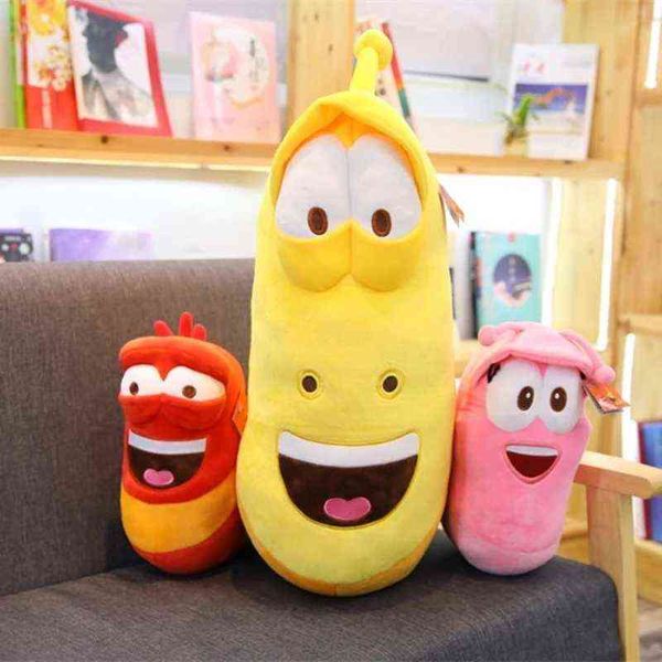 Animales de peluche rellenos 3245 cm Anime caliente Insecto divertido Creativo Larva Cuddle Almohada rellena Película TV Juguetes de dibujos animados para niños Cumpleaños Regalo de Navidad J220729 240314