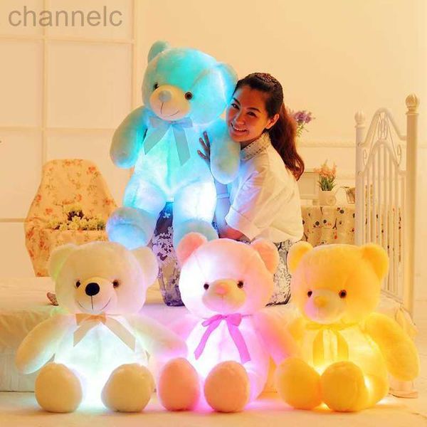 Animaux en peluche en peluche 32 cm Lumineux Creative Light Up LED Ours en peluche Animal Jouet Coloré Rougeoyant Cadeau De Noël pour Enfant