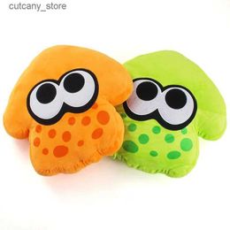 Gevulde pluche dieren 33 cm oranje groen Splatoon Inkling Anime Kawaii dier Pollow kussen pluche Peluche zacht gevuld cartoon speelgoed poppen kindercadeau L240322