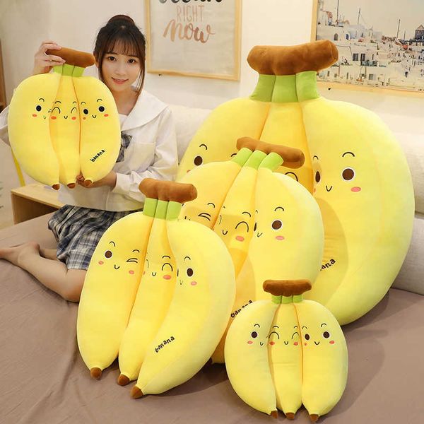 Animaux En Peluche En Peluche 35-70cm Dessin Animé Créatif Banane En Peluche Oreiller Kawaii Canapé Coussin Bébé Jouet Mignon En Peluche Poupée Enfants Fruits Jouets Enfants Enfant Cadeau HKD230706