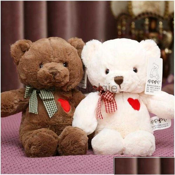 Animales de peluche rellenos 35 cm / 50 cm Preciosos osos de peluche Juguetes Osos lindos con muñeca de corazón Niñas Regalo de San Valentín Niños Bebé Navidad Brin 240307