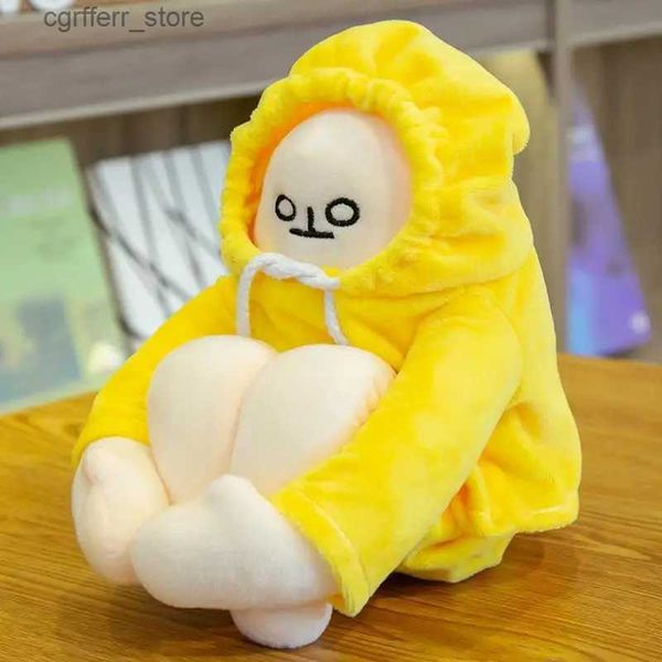 Animaux en peluche en peluche 36/40 cm Banana Man Toys Toys Cartoon Soft Banana Dolls Cute Funny Plush Pillow Home Necorate Figure Kid Aldult Fun Gift240327