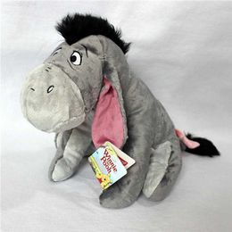 Animales de peluche de peluche Envío gratis 36 cm Clásico Retro Gris Eeyore Donkey Stuffe Animal Peluche de juguete de peluche suave para cumpleaños Regalo de los niños L230707