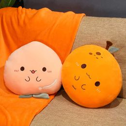 Animales de peluche rellenos 38 cm Bonitos dibujos animados Melocotón Naranja Arándano Juguetes de peluche Manta suave rellena Fruta encantadora Almohada Muñeca para niños Niñas Regalos de cumpleaños HKD230706