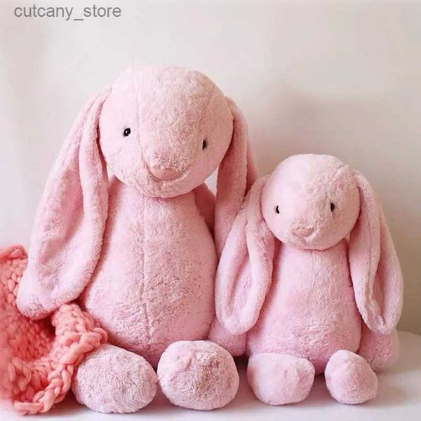 Animaux en peluche 40 cm mignon dessin animé lapin peluche jouets Peluches Kawaii Fluffly lapin peluche poupées jouet pour filles anniversaire cadeaux de Noël L240320