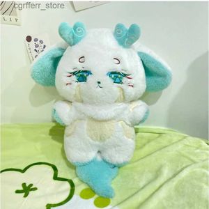 Animaux en peluche en peluche 40 cm mignon dragon peshie toys poupées modèles spécifiques coiffure de lapin simulé