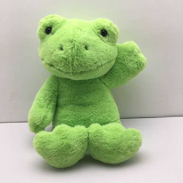 Animales de peluche rellenos 40 cm rana verde Juguete de peluche construcción oso muñeco de peluche suave sonrisa rana muñeco de peluche juguete de gelatina regalo para niños mayores decoración de la habitación 230619