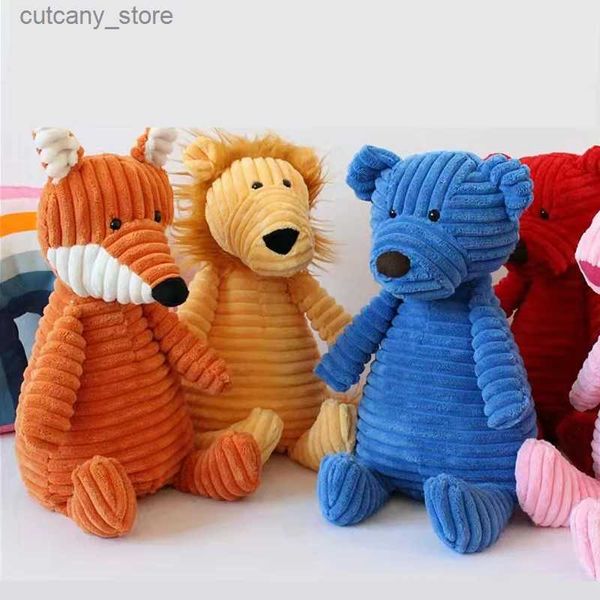 Animaux en peluche 40CM peluche animal en velours côtelé gros jouets cochon grenouille mouton lapin souris canard crocodi cheval singe chien Kawaii enfants poupées en peluche L240320