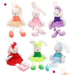 Gevulde pluche dieren 42 cm Paashaas Konijn Speelgoed Baby Kinderen Zachte P-pop Meisjes Slee Stufed Speelgoed Huisdieren Auto Kamer Kawaii Decor Drop De Dhc4C