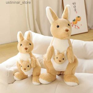 Animaux en peluche en peluche 45-100cm Carton Mère et enfant Kangourou Toy Animal Poupée en peluche Poupée Crystal Velvet Tissu Confortable Cadeaux pour enfants L47