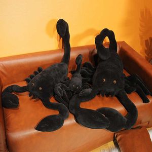 Animales de peluche de 45 cm, juguetes de peluche creativos de escorpión, regalo de cumpleaños de animales de peluche de algodón de gran tamaño para niños y adultos, decoración suave para dormitorio