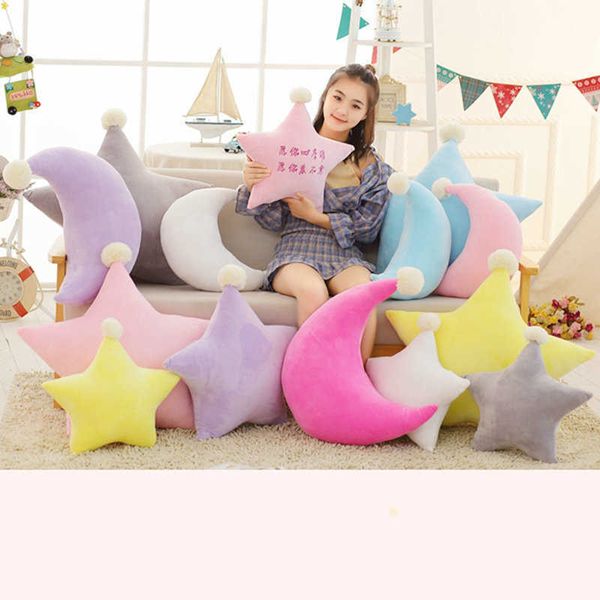 Animaux en peluche 45cm, étoile en peluche, jouets doux et colorés pour enfants, coussin, joli canapé, bon cadeau de noël pour fille