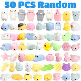 Gevulde pluche dieren 50-5 stks kawaii squishies mochi anima squishy speelgoed voor kinderen antistress bal squeeze feest gunsten stress verlichting speelgoed voor verjaardag