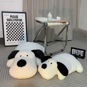 Animales de peluche de peluche 50/70 cm Suave Kawaii negro blanco Perro Muñeca de peluche Animal lindo Cachorro Decoración del hogar Sofá Almohada Niños Niña Regalo de vacaciones Juguetes L230707