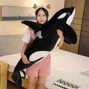 Animales de peluche de peluche 50/75 CM Simulación Killer Whale Peluches de peluche Orcinus Orca Fish Doll Shark Cartoon Soft Sleep Pillow Niños Niñas Bebé Regalo 230224