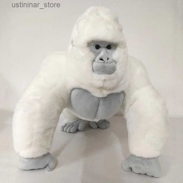 Animaux en peluche en peluche 50 cm Grand singe blanc poupée de singe drôle d'orangutan plus réaliste avec un jouet en peluche douce et de pymatisme cadeau idéal pour les enfants et dropshipping l47