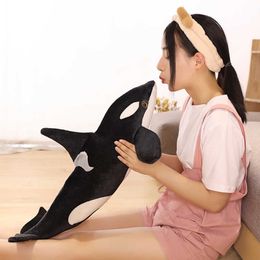 Animales de peluche de 50 cm, simulación de orca, juguetes de peluche, Orcinus, orca, muñeco de pez, tiburón, dibujos animados, sueño suave, niños, niñas, regalo para bebés