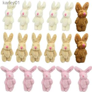 Gevulde Pluche Dieren 5 stks/1 st 6 cm Mini Zachte Bunny Gezamenlijke Konijn voor Pop Decoratie Huis speelgoed Figuur YQ240218