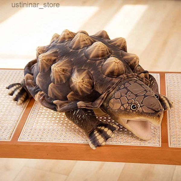 Animaux en peluche en peluche 60 cm Arrogant Torne Snapage Turt Toy Doll Animal Soft Tortoise Sorage Sormer GRAND CADEAU BIRLANGE CADEAU L47