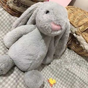 Animaux en peluche 60 cm lapin peluches poupée jouets Kawaii poupées en peluche lapin grand animal lunaire nouvel an chinois jouet cadeau de Pâques pour amis enfants L240320