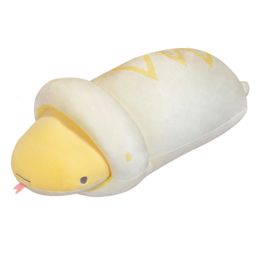 Animaux en peluche en peluche 65/80CM Creative mignon en peluche serpent jouet en peluche poupée Kawaii pain serpent remplir oreiller vacances cadeau décoration de la maison 230619