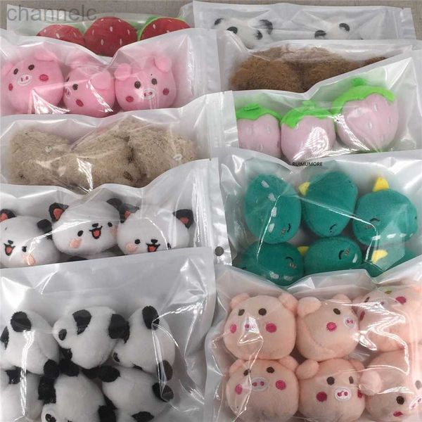 Animaux en peluche 6 pièces/ensemble, petit Panda dinosaure chat de 4 à 5CM, jouet Animal au choix, petits accessoires, poupée