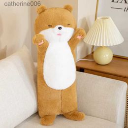 Gevulde pluche dieren 80 cm Kawaii Otter kussen Reallife knuffels pluche pop Anime Realistisch Wild Zacht Schattig luiaard speelgoed Leuk cadeau voor kinderen 231228