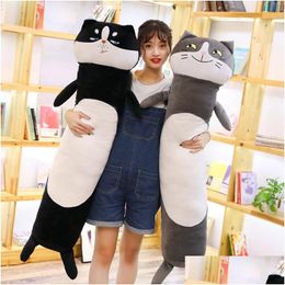 Animaux en peluche en peluche 90/140 cm Kawaii Cat Toys Animal Dolls Soft Cartoon Office Office Lunch Lunch Break Slee Pillow