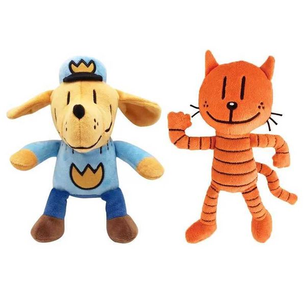 Animales de peluche rellenos un juego de 2 juguetes de lujo para perros mascotas gatos perros animales de peluche dibujos animados almohadas de personaje de felpa regalos de cumpleaños d240520