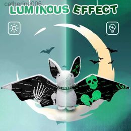 AIXINI Veilleuse Halloween Chauve-Souris En Peluche Jouet Kawaii Lumineux En Peluche Aniaml Chauve-Souris Peluche Poupée Doux Squishy Câlin Oreiller Enfants CadeauxL231027