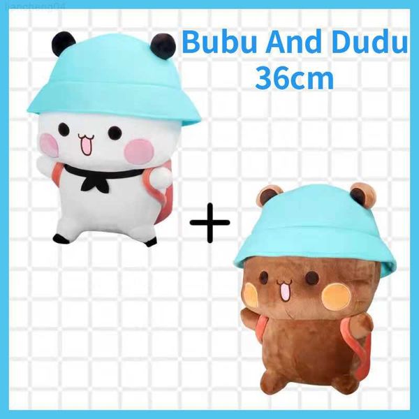 Animaux En Peluche En Peluche Anime Bubu Et Dudu Panda En Peluche Mignon Dessin Animé Panda Ours Poupée Fluffy Kawaii En Peluche Doux Oreiller Décorations Jouets Pour Enfants Cadeaux L230707