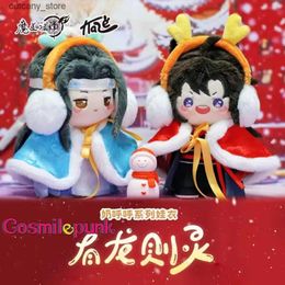 Animales de peluche de peluche Anime MDZS Mo Dao Zu Shi Wei Wuxian Lan Wanji Dragon Outfit Ropa Disfraz para 10 cm Muñeco de peluche Juguete Lindo Cosplay Regalo C KA L240322
