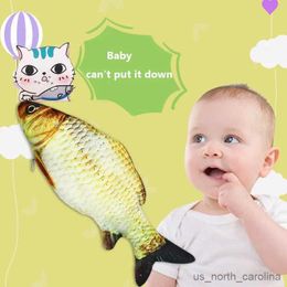Animaux en peluche en peluche bébé jouet en peluche électrique Animal balançoire électrique poisson pacifier jouet chat jouet pour animaux de compagnie R231110