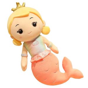 Animaux en peluche en peluche belle couronne sirène jouet remplissage petite poupée enfant fille décoration de maison petite amie cadeau d'anniversaire Q240515