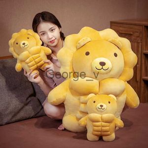 Animaux en peluche en peluche Big Muscle Body Ours en peluche Jouets en peluche PigBearLion Boyfriend Huggable Oreiller Chaise Coussin Cadeau d'anniversaire pour garçon fille J230628