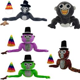 Gevulde pluche dieren gloednieuwe gorilla tag Monke plush speelgoed schattige zachte gevulde cartoon anime huisdecoratie poppen kawaii kussen verjaardagscadeau voor kinderen t240513