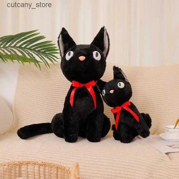 Animales de peluche de dibujos animados KikiS Servicio de entrega Kawaii Jiji Kiki Peluche de juguete Anime Almohada Muñeca de peluche suave Decoración de la habitación Juguetes para niños Regalo L240322