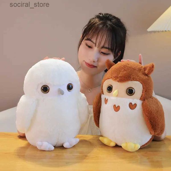 Animaux en peluche en peluche Douilon de simulation de bande dessinée mignonnes Blanc Snowy Owl Doll Plux Toy Garçons and Girls Children Gift Factory Prix L411