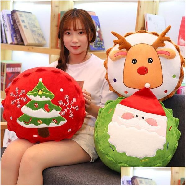 Animaux En Peluche En Peluche Décoration De Noël Jouet Bonhomme De Neige Elk Poupée Oreiller De Bande Dessinée Super Doux Creative Cadeau Pour Enfants Drop Delivery Toy Dhwjd